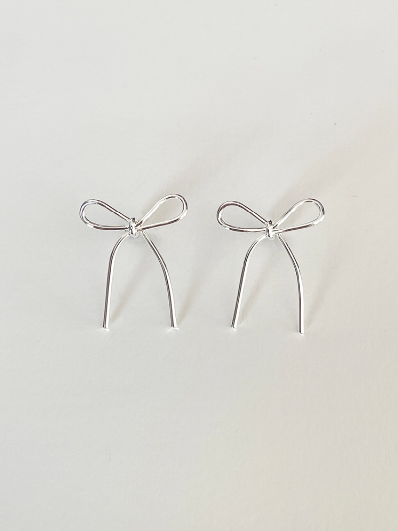 Bow Earrings (silver)